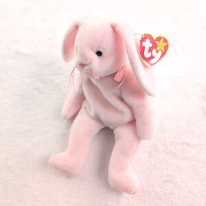 Ty 1996 NWT Beanie Baby Hoppity Bunny Rabbit Light Pink